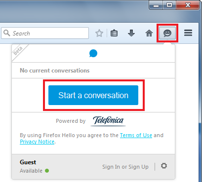 Come effettuare conversazioni audio video con Firefox Hello.