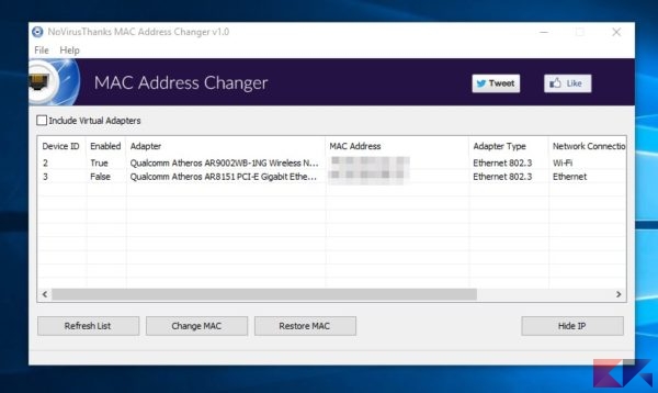 Come cambiare indirizzo MAC in Windows e Linux