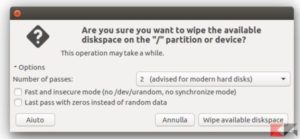 Rendere irrecuperabili file cancellati su Ubuntu