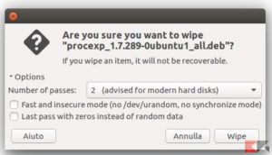 Rendere irrecuperabili file cancellati su Ubuntu