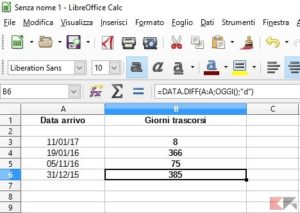 Excel: calcolare la differenza di giorni da una data