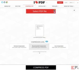 Come ridurre e comprimere PDF