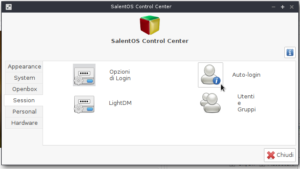 Accesso automatico in SalentOS Nèriton