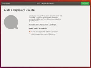 Ubuntu 18.04 LTS: Il wizard che appare al primo avvio